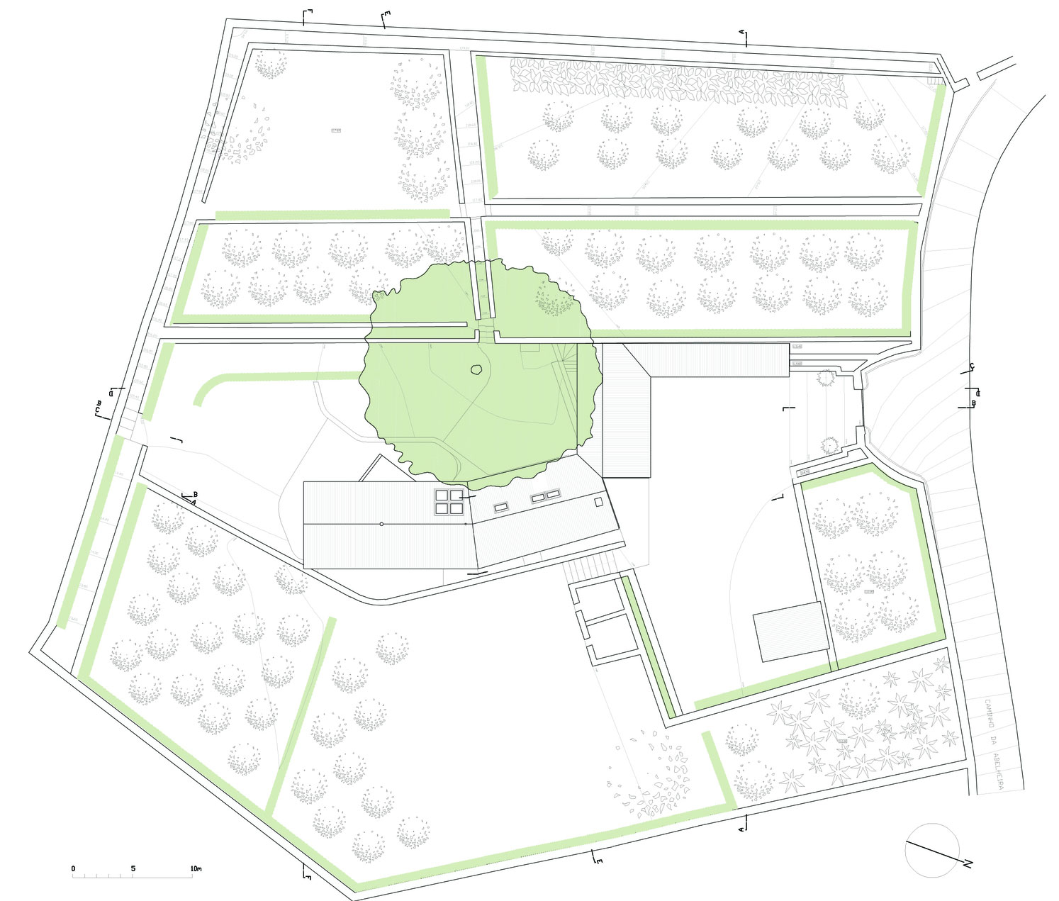 A Bright Contemporary Red Home Consists of Two Volumes Connected by a Wide Corridor in Ponta Delgada by Pedro Mauricio Borges (25)