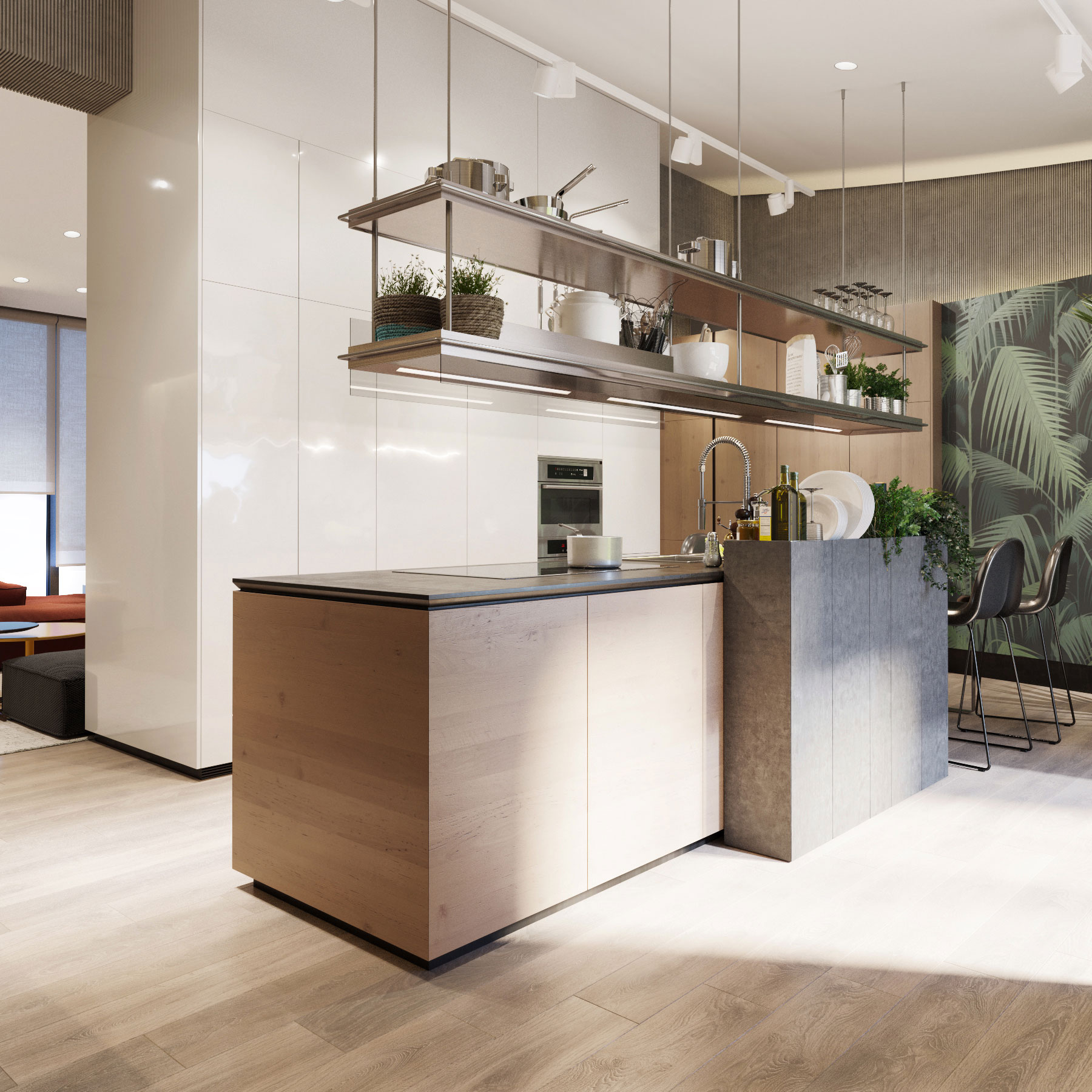 A Bright and Colorful Modern Penthouse in Kiev for a Family of Two by S&T Architects (3)