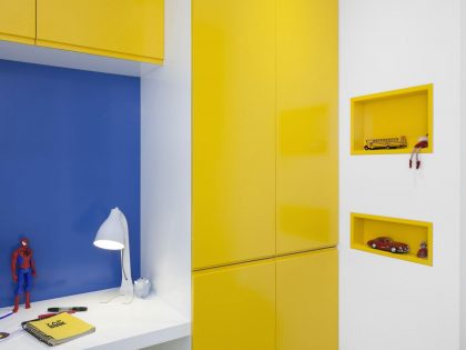A Cheerful Apartment in Blue, Yellow and White for a Father and Son in Paris by Agence Glenn Medioni (17)