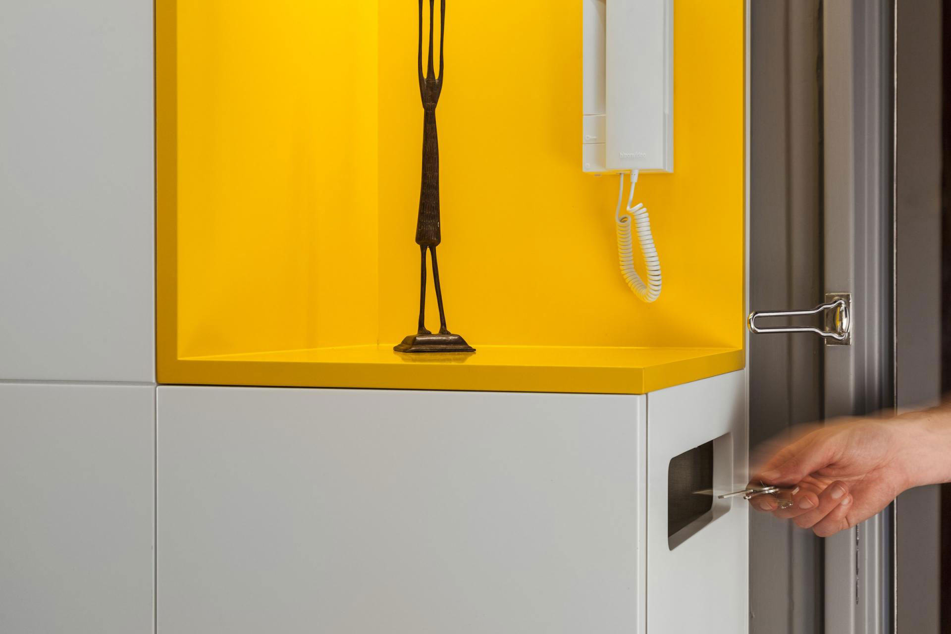 A Cheerful Apartment in Blue, Yellow and White for a Father and Son in Paris by Agence Glenn Medioni (4)
