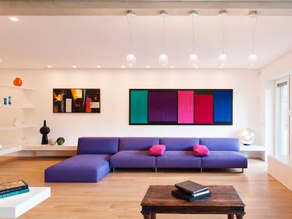 A Chic Contemporary Home with Colorful and Elegant Industrial Elements in Rome by Arabella Rocca (3)