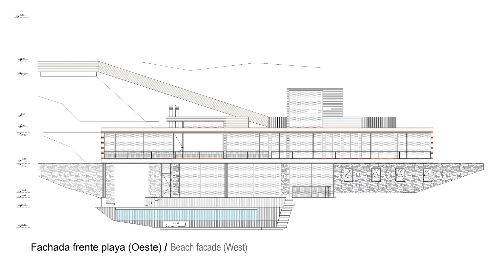 A Colorful and Vibrant Beach House Set on a Steeply Hillside in Cachagua, Chile by Cristian Hrdalo (18)