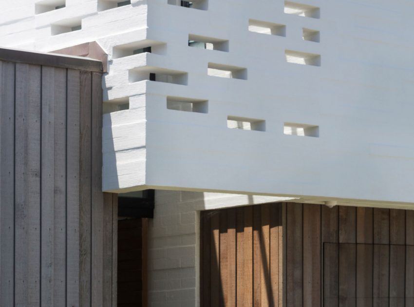 A Contemporary Family Home Greeted by a Double Height Entryway in Omaha, New Zealand by Julian Guthrie (14)