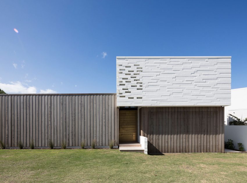 A Contemporary Family Home Greeted by a Double Height Entryway in Omaha, New Zealand by Julian Guthrie (2)