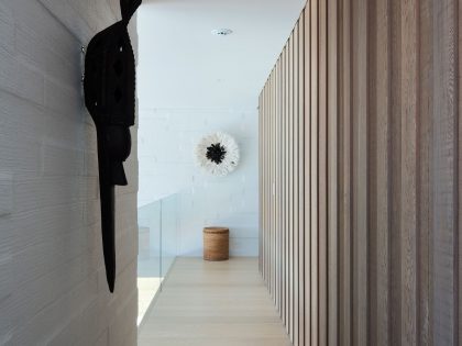 A Contemporary Family Home Greeted by a Double Height Entryway in Omaha, New Zealand by Julian Guthrie (22)