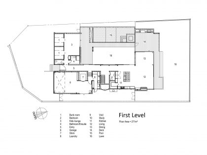 A Contemporary Family Home Greeted by a Double Height Entryway in Omaha, New Zealand by Julian Guthrie (26)