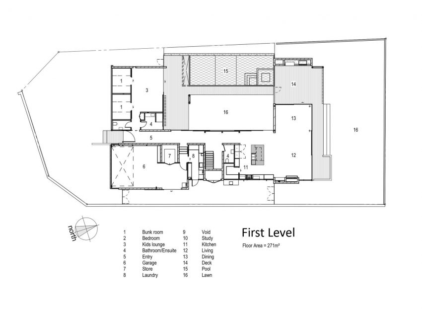 A Contemporary Family Home Greeted by a Double Height Entryway in Omaha, New Zealand by Julian Guthrie (26)