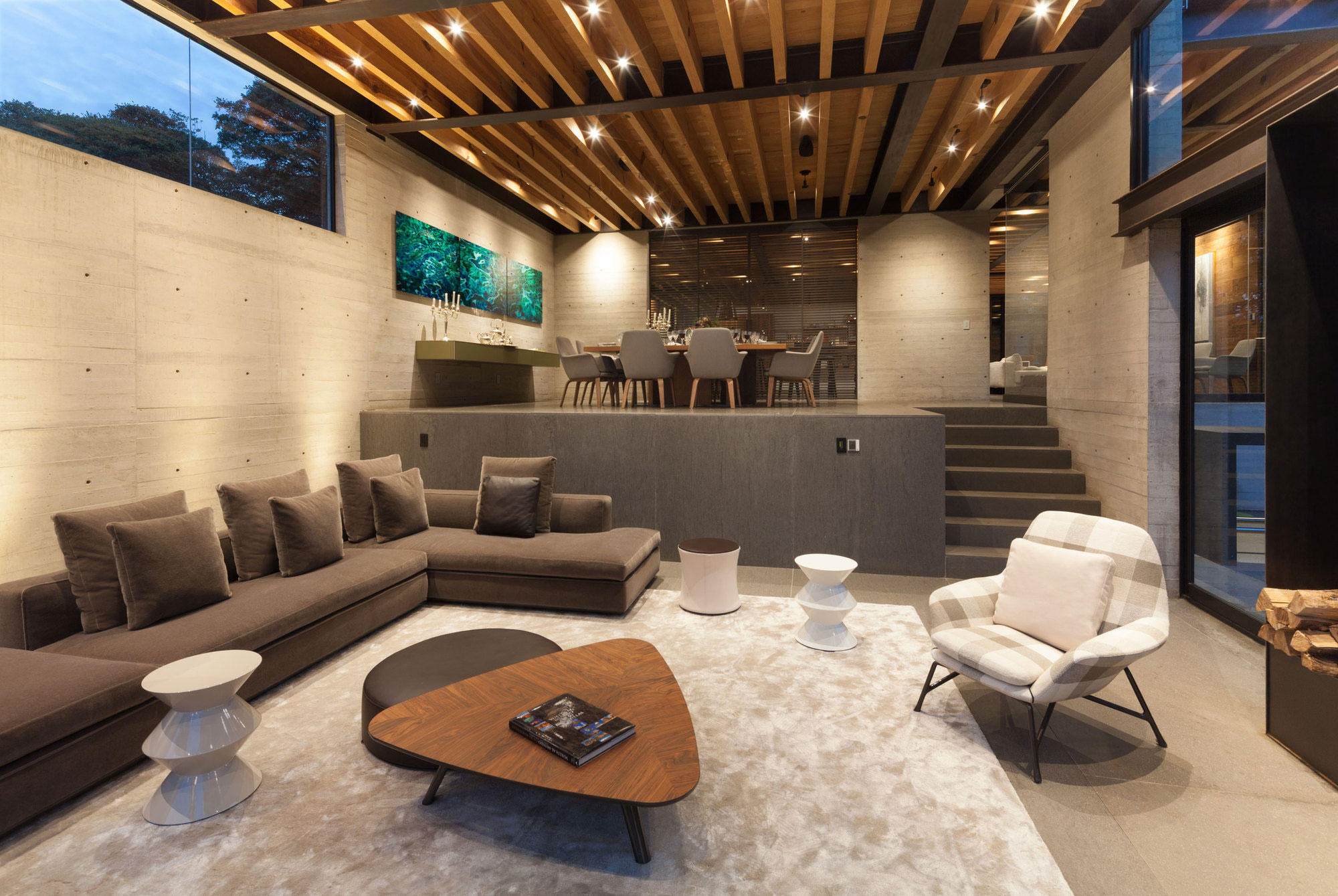 A Contemporary Glass Home Composed of Two Geometric Concrete Volumes in Mexico City by grupoarquitectura (16)