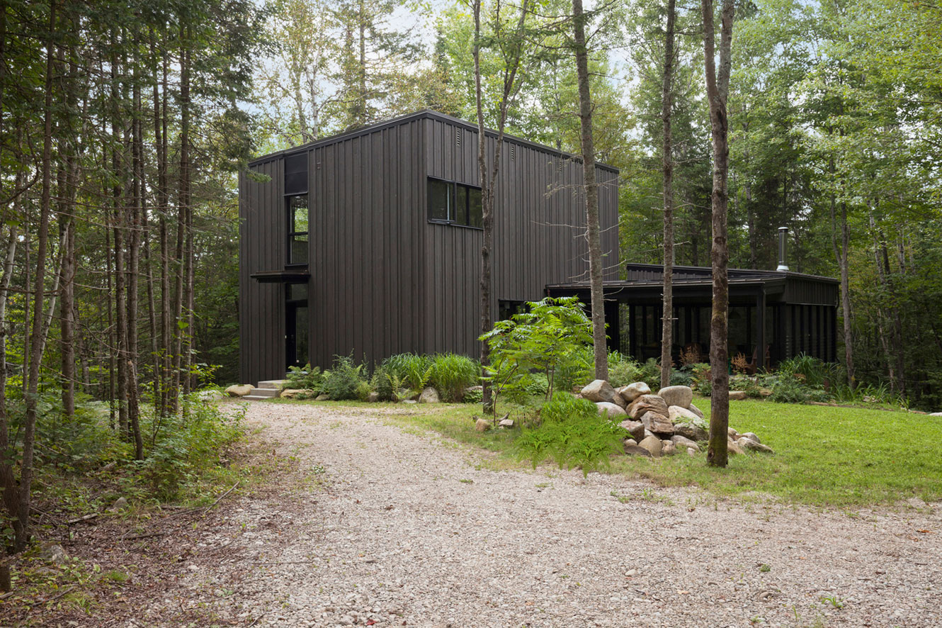 A Spacious Contemporary Home with Light-Filled Interiors in the Forests of Quebec by Nathalie Thibodeau Architecte (1)