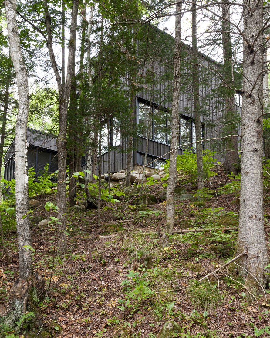 A Spacious Contemporary Home with Light-Filled Interiors in the Forests of Quebec by Nathalie Thibodeau Architecte (3)