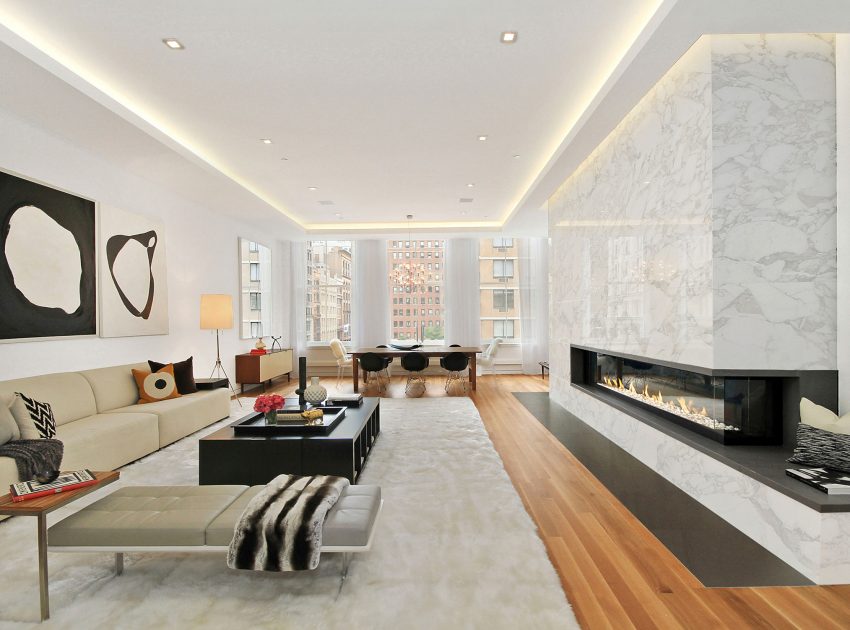 A Lavish Contemporary Apartment Full of Captivating Elegance in New York City by Escobar Design by Lemay (1)