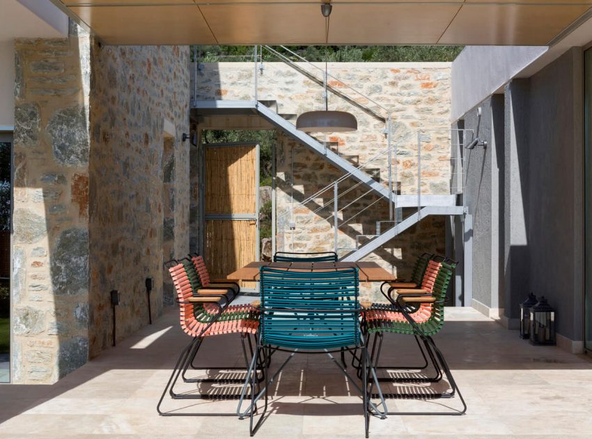 A Spacious Light-Filled Home with Stone Walls and Unique Style on Skiathos, Greece by HHH Architects (10)