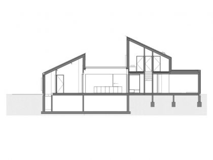 A Luminous House Divided in Two Separate Volumes Surrounded by Vast Green on Aalter, Belgium by Architektuurburo Dirk Hulpia (59)