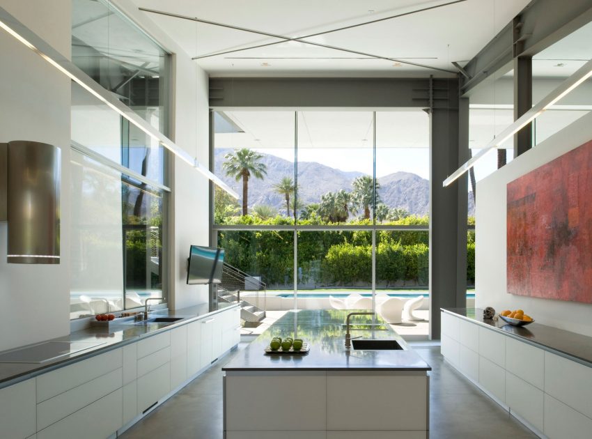 A Luxurious and Elegant Modern Home with Beautiful Views in Palm Springs, California by Sander Architects (7)