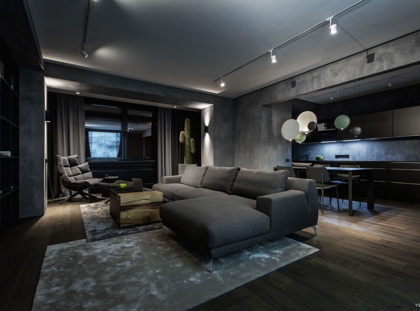A Modern Home with Sophisticated and Twilight Interiors in Kiev, Ukraine by Yodezeen (12)