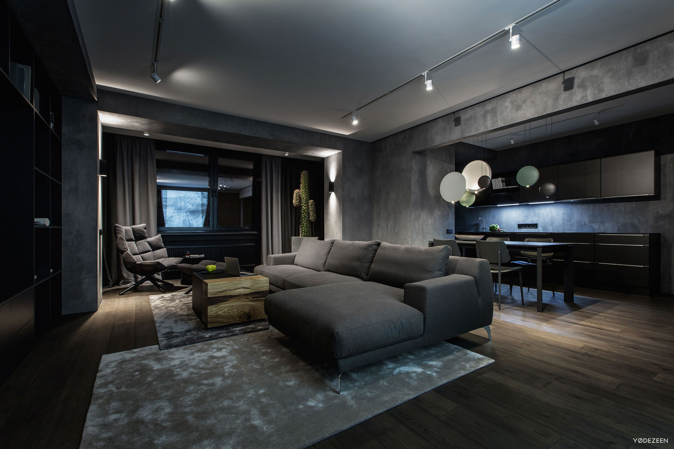 A Modern Home with Sophisticated and Twilight Interiors in Kiev, Ukraine by Yodezeen (12)