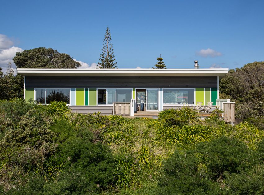 A Playful Two-Storey Cabin for a Family in Waikanae, New Zealand by Parsonson Architects (1)