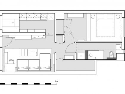 A Small Modern Flat with Personal Touch and Patterned Wallpapers in London by Studio Alexander Fehre (19)