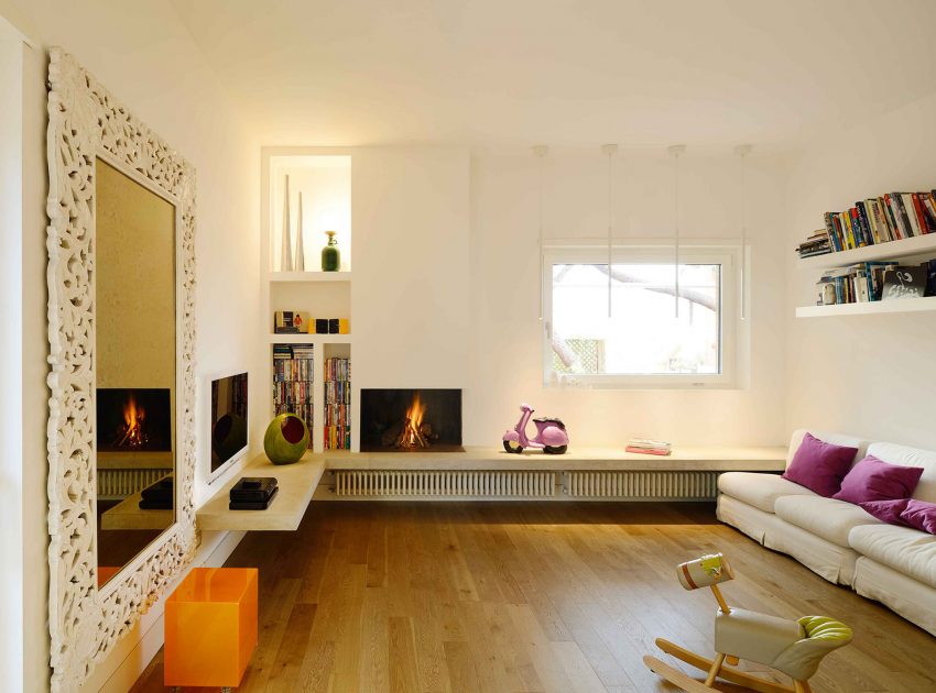 A Small and Colorful Modern Home with Vibrant Furniture and Art in Rome, Italy by Arabella Rocca (1)
