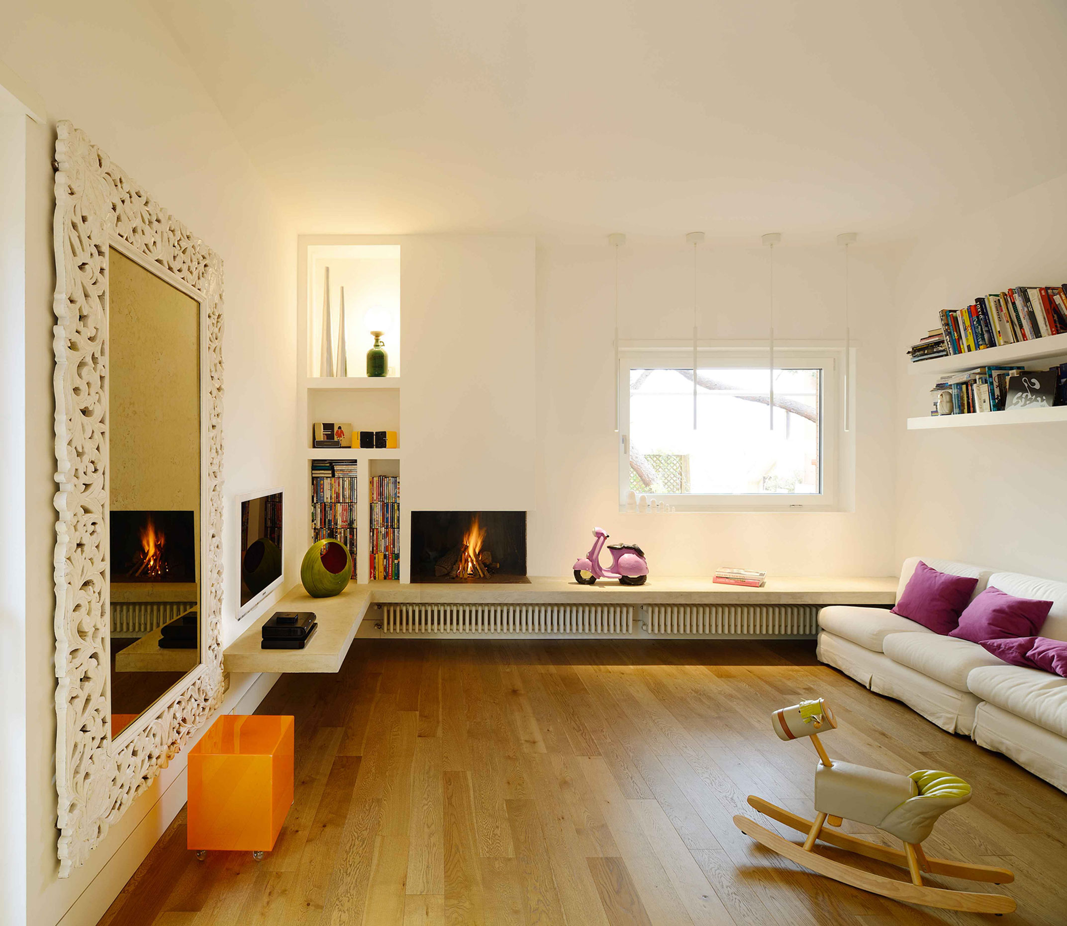 A Small and Colorful Modern Home with Vibrant Furniture and Art in Rome, Italy by Arabella Rocca (1)