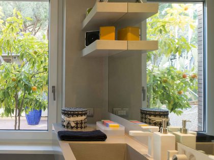 A Small and Colorful Modern Home with Vibrant Furniture and Art in Rome, Italy by Arabella Rocca (10)