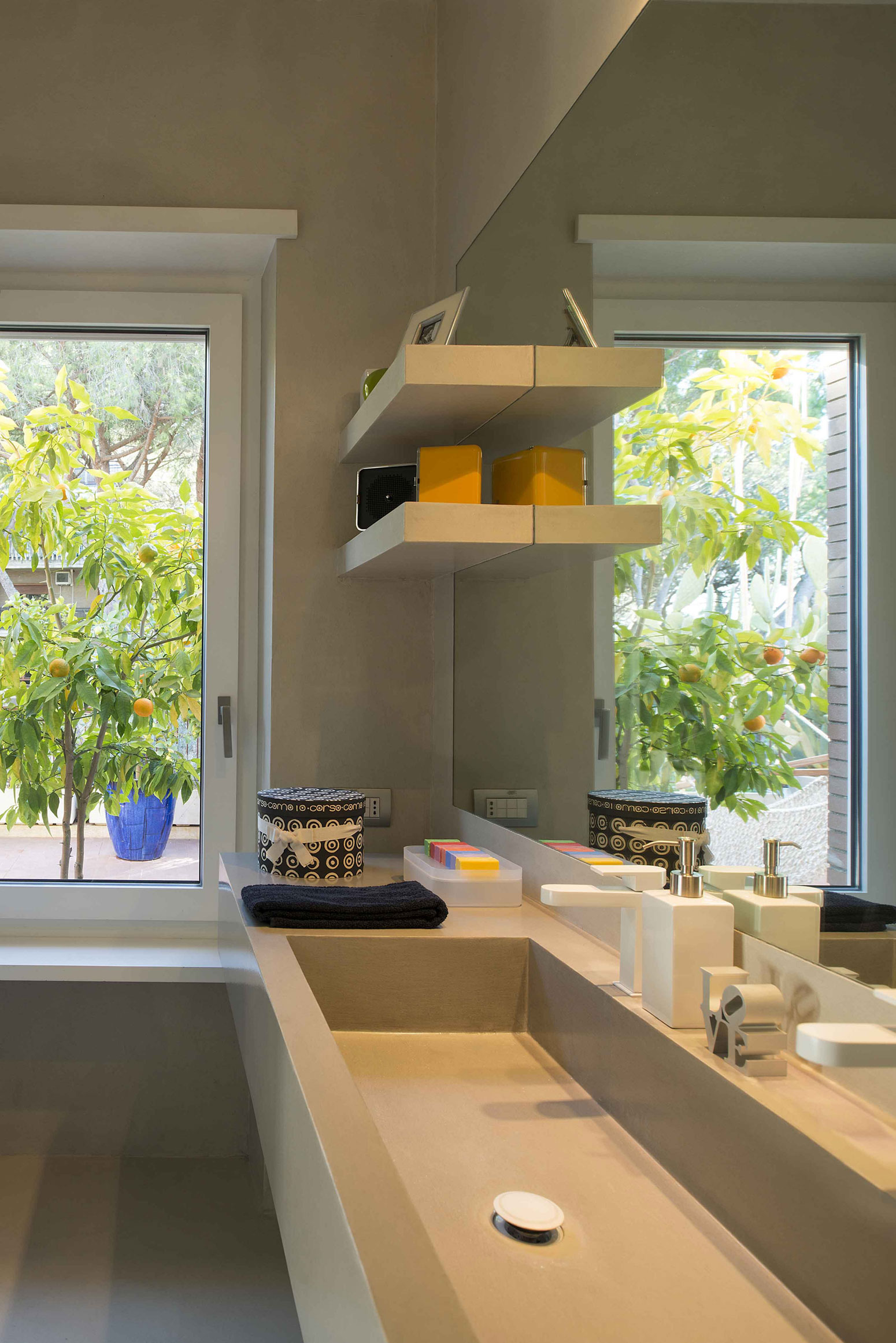 A Small and Colorful Modern Home with Vibrant Furniture and Art in Rome, Italy by Arabella Rocca (10)