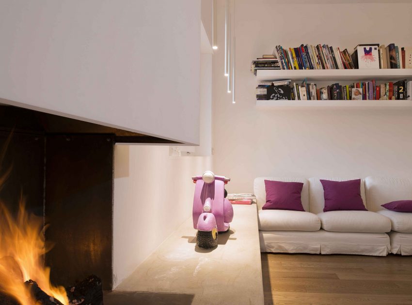 A Small and Colorful Modern Home with Vibrant Furniture and Art in Rome, Italy by Arabella Rocca (3)