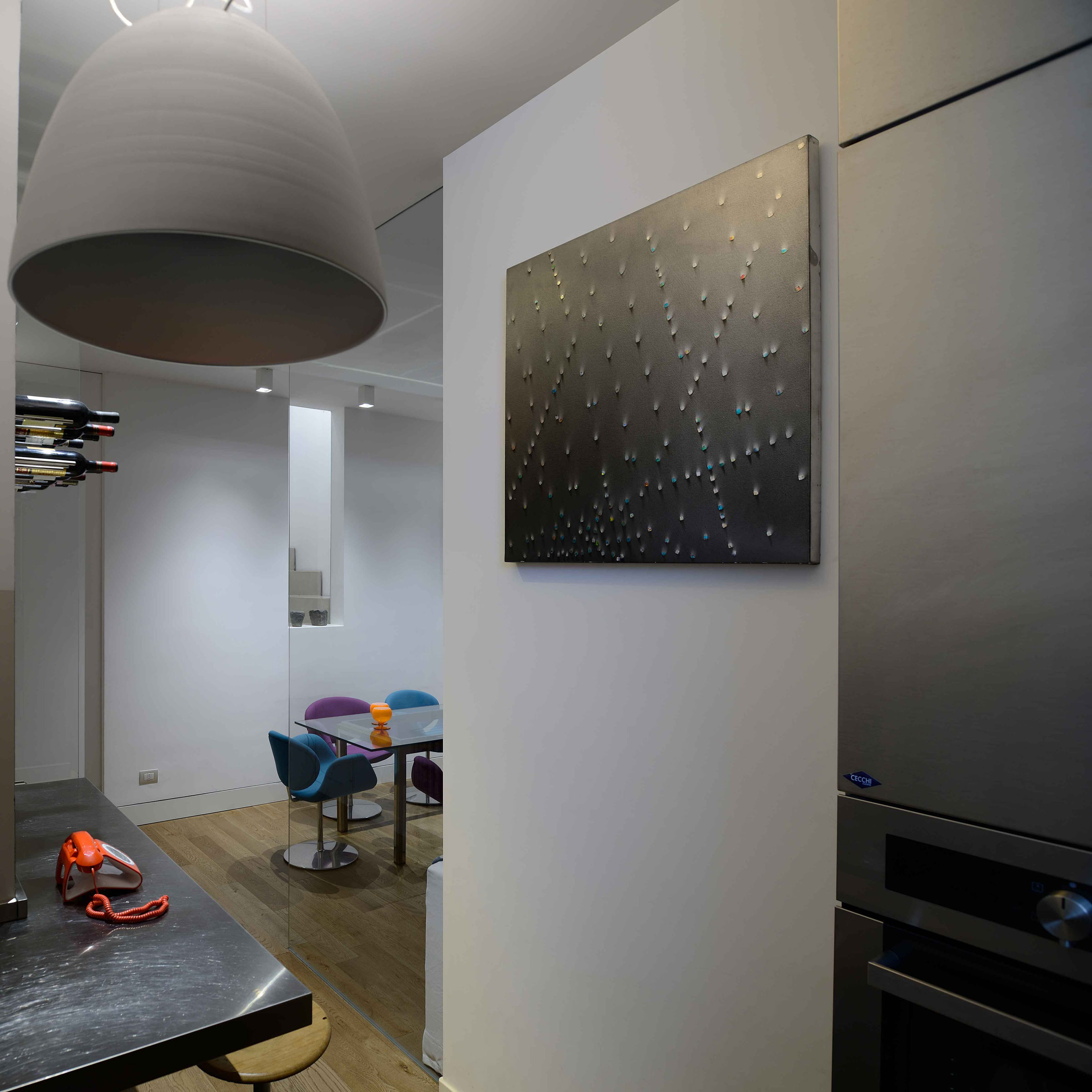 A Small and Colorful Modern Home with Vibrant Furniture and Art in Rome, Italy by Arabella Rocca (5)