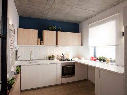 A Small and Modern Comfortable Apartment with a Dynamic Industrial Style in Bucharest by Bogdan Ciocodeică & Diana Roşu (11)