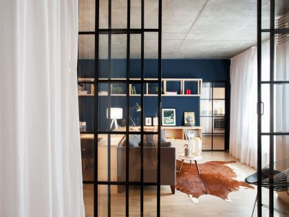 A Small and Modern Comfortable Apartment with a Dynamic Industrial Style in Bucharest by Bogdan Ciocodeică & Diana Roşu (17)