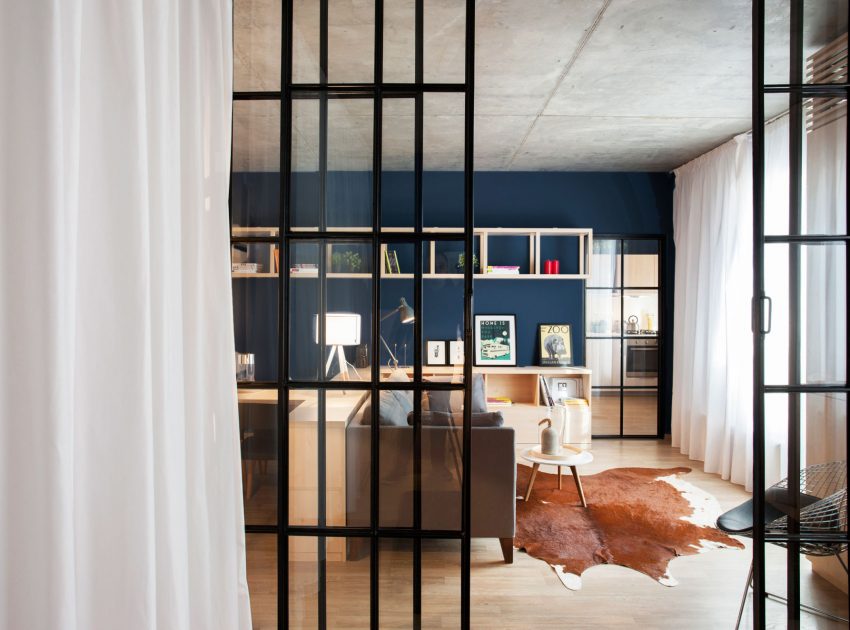 A Small and Modern Comfortable Apartment with a Dynamic Industrial Style in Bucharest by Bogdan Ciocodeică & Diana Roşu (17)