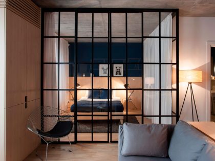 A Small and Modern Comfortable Apartment with a Dynamic Industrial Style in Bucharest by Bogdan Ciocodeică & Diana Roşu (4)
