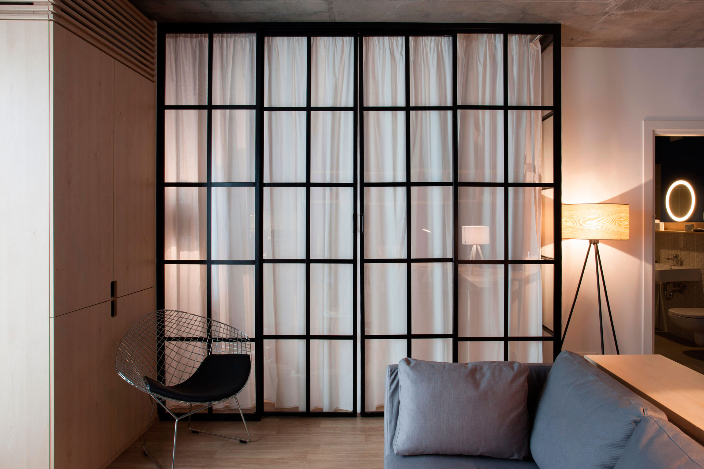 A Small and Modern Comfortable Apartment with a Dynamic Industrial Style in Bucharest by Bogdan Ciocodeică & Diana Roşu (6)