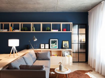 A Small and Modern Comfortable Apartment with a Dynamic Industrial Style in Bucharest by Bogdan Ciocodeică & Diana Roşu (9)