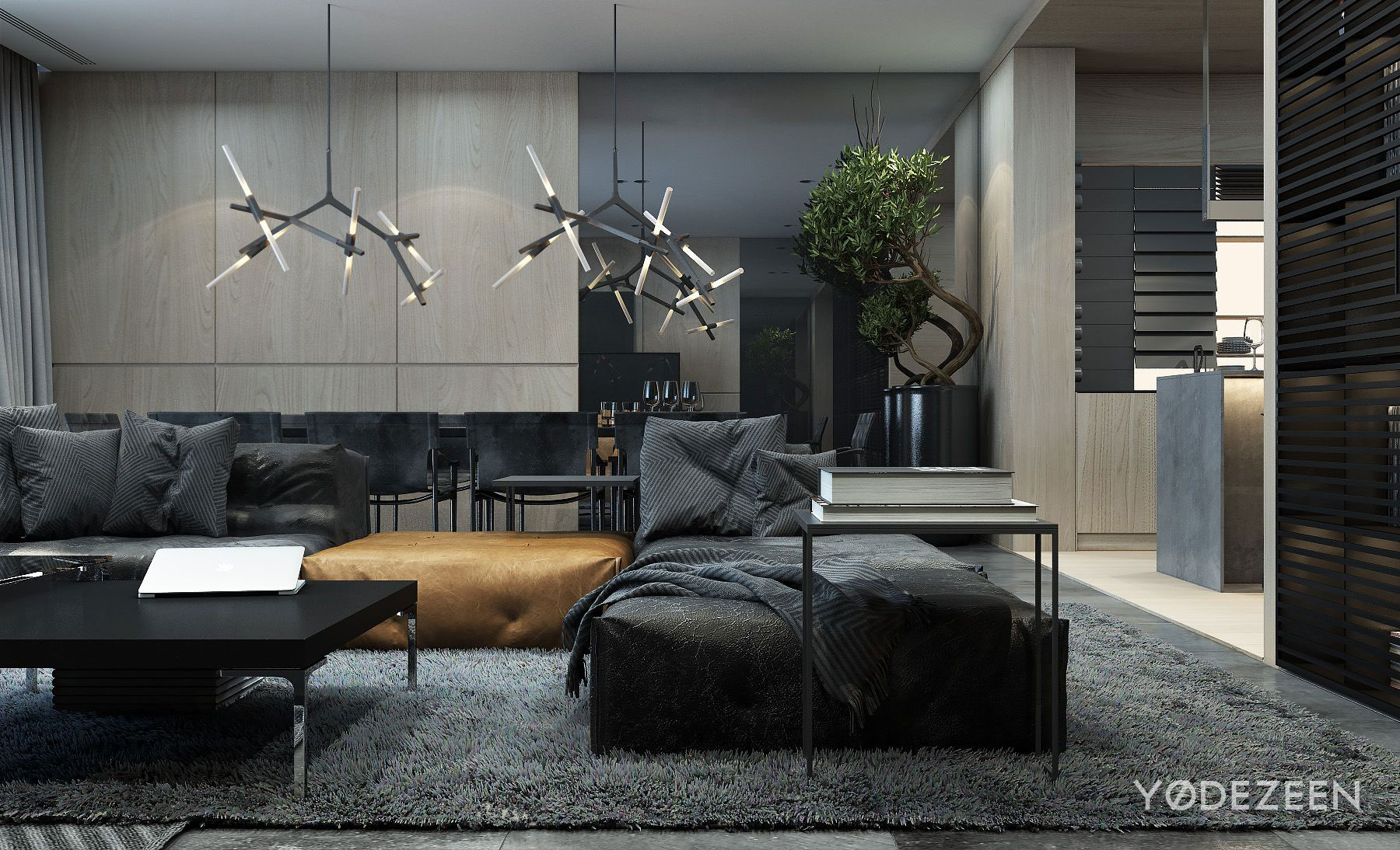 A Sophisticated Apartment with a Mix of Modern and Transitional Touch in Krakow, Poland by Yodezeen (1)
