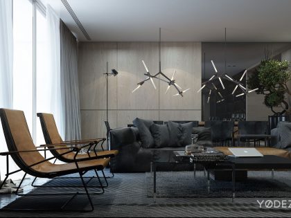A Sophisticated Apartment with a Mix of Modern and Transitional Touch in Krakow, Poland by Yodezeen (3)