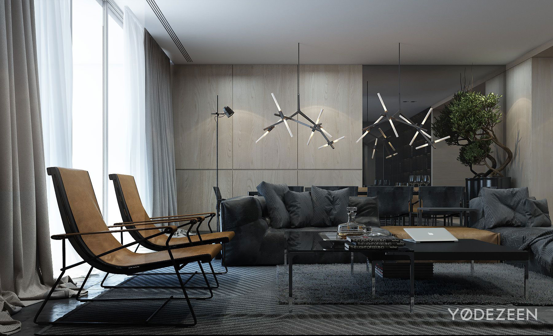A Sophisticated Apartment with a Mix of Modern and Transitional Touch in Krakow, Poland by Yodezeen (3)