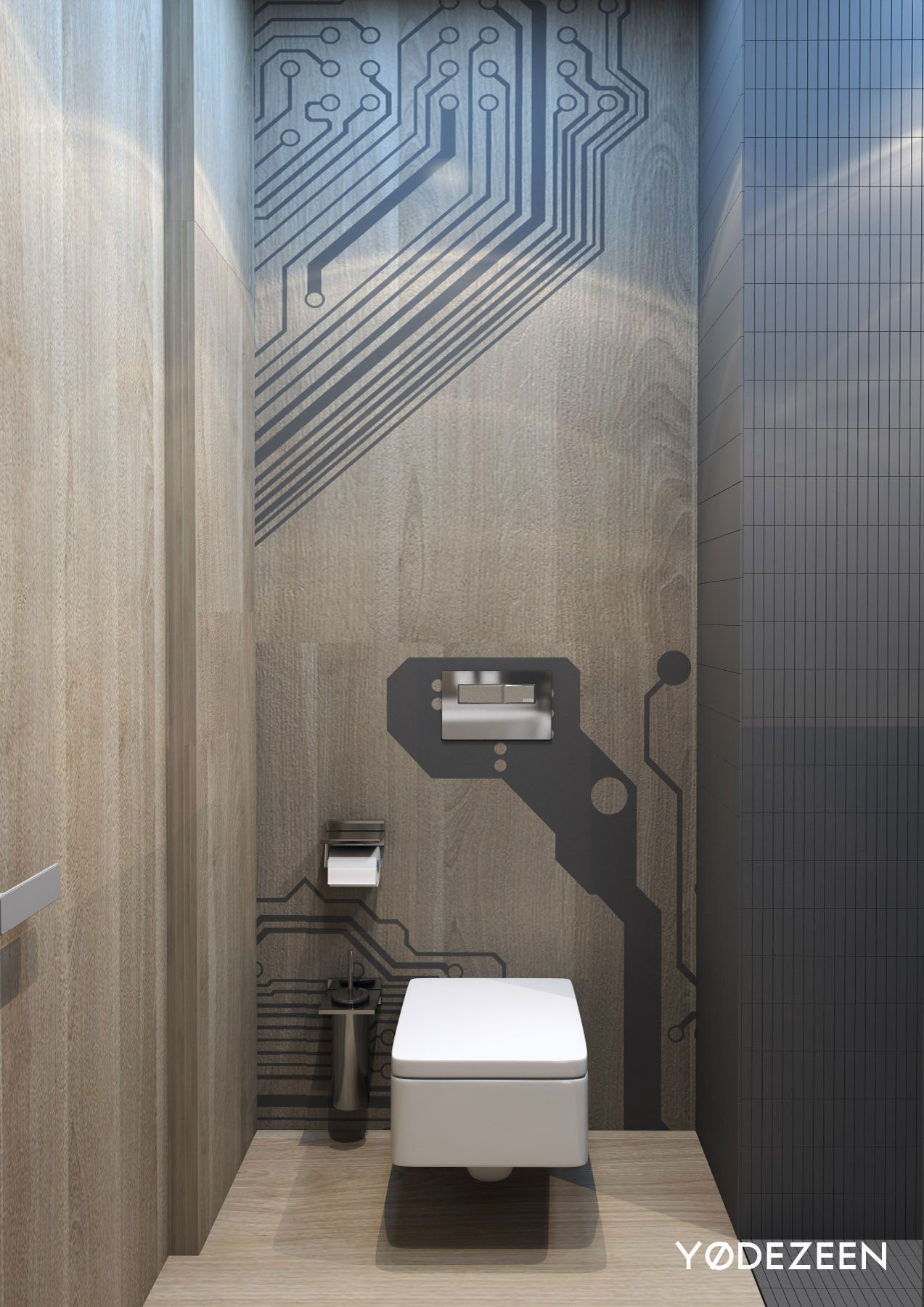 A Sophisticated Apartment with a Mix of Modern and Transitional Touch in Krakow, Poland by Yodezeen (43)