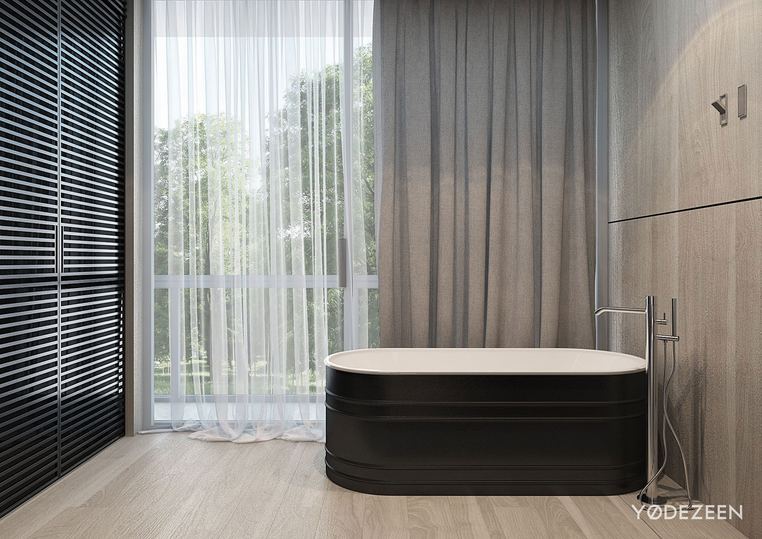 A Sophisticated Apartment with a Mix of Modern and Transitional Touch in Krakow, Poland by Yodezeen (49)