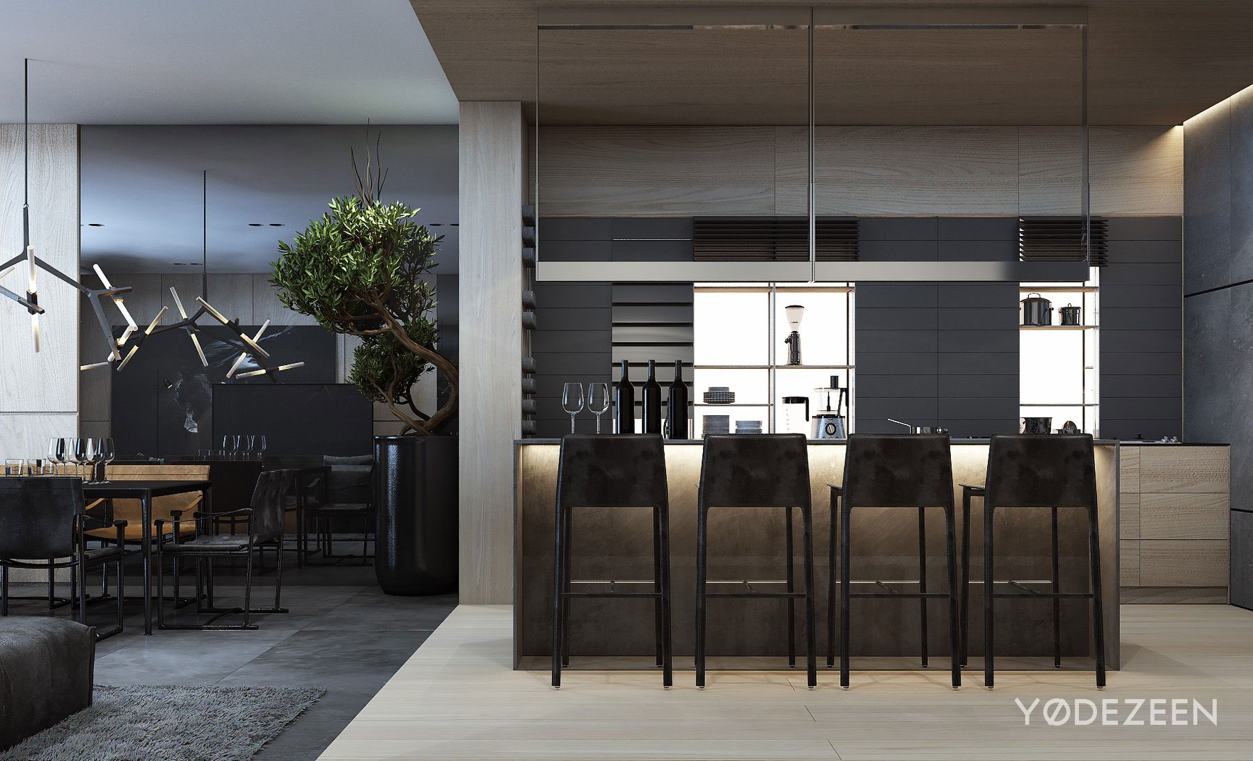 A Sophisticated Apartment with a Mix of Modern and Transitional Touch in Krakow, Poland by Yodezeen (7)