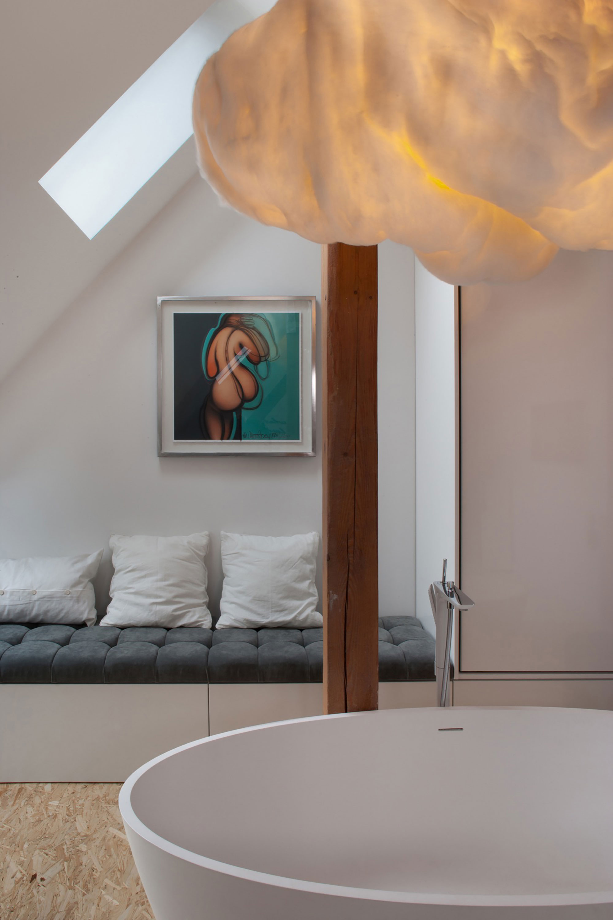 A Spacious Apartment with Beauty of Brick Walls and Timber Structure in Poznań, Poland by Cuns Studio (11)