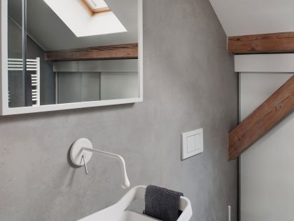 A Spacious Apartment with Beauty of Brick Walls and Timber Structure in Poznań, Poland by Cuns Studio (12)