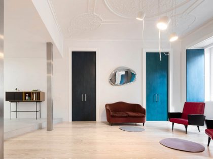 A Spacious Contemporary Apartment Framed by a Semi-Circular Wall in Lisbon by Fala Atelier (1)