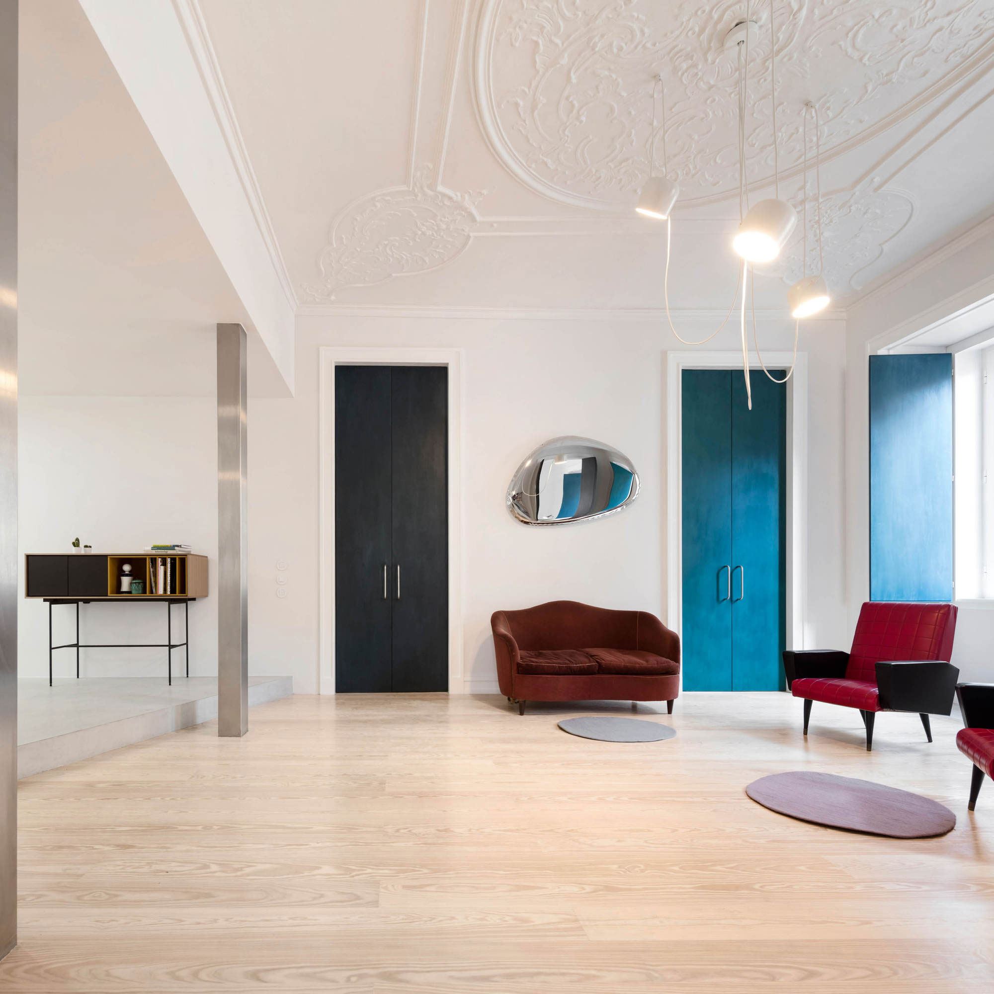 A Spacious Contemporary Apartment Framed by a Semi-Circular Wall in Lisbon by Fala Atelier (1)