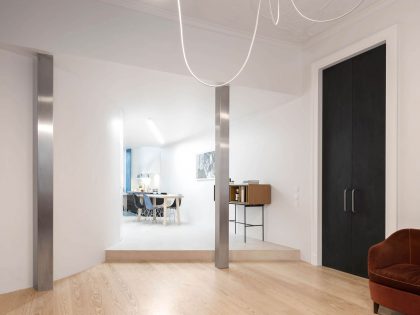 A Spacious Contemporary Apartment Framed by a Semi-Circular Wall in Lisbon by Fala Atelier (5)