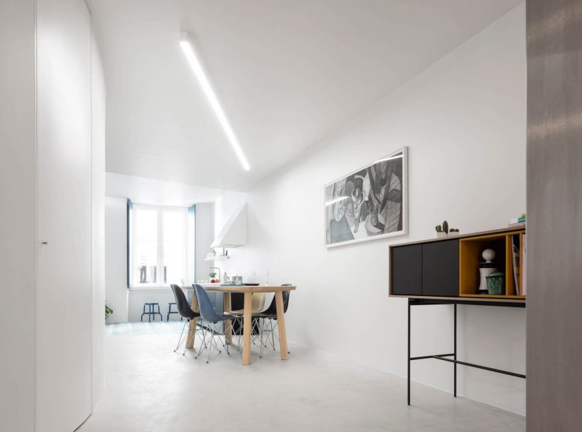 A Spacious Contemporary Apartment Framed by a Semi-Circular Wall in Lisbon by Fala Atelier (7)
