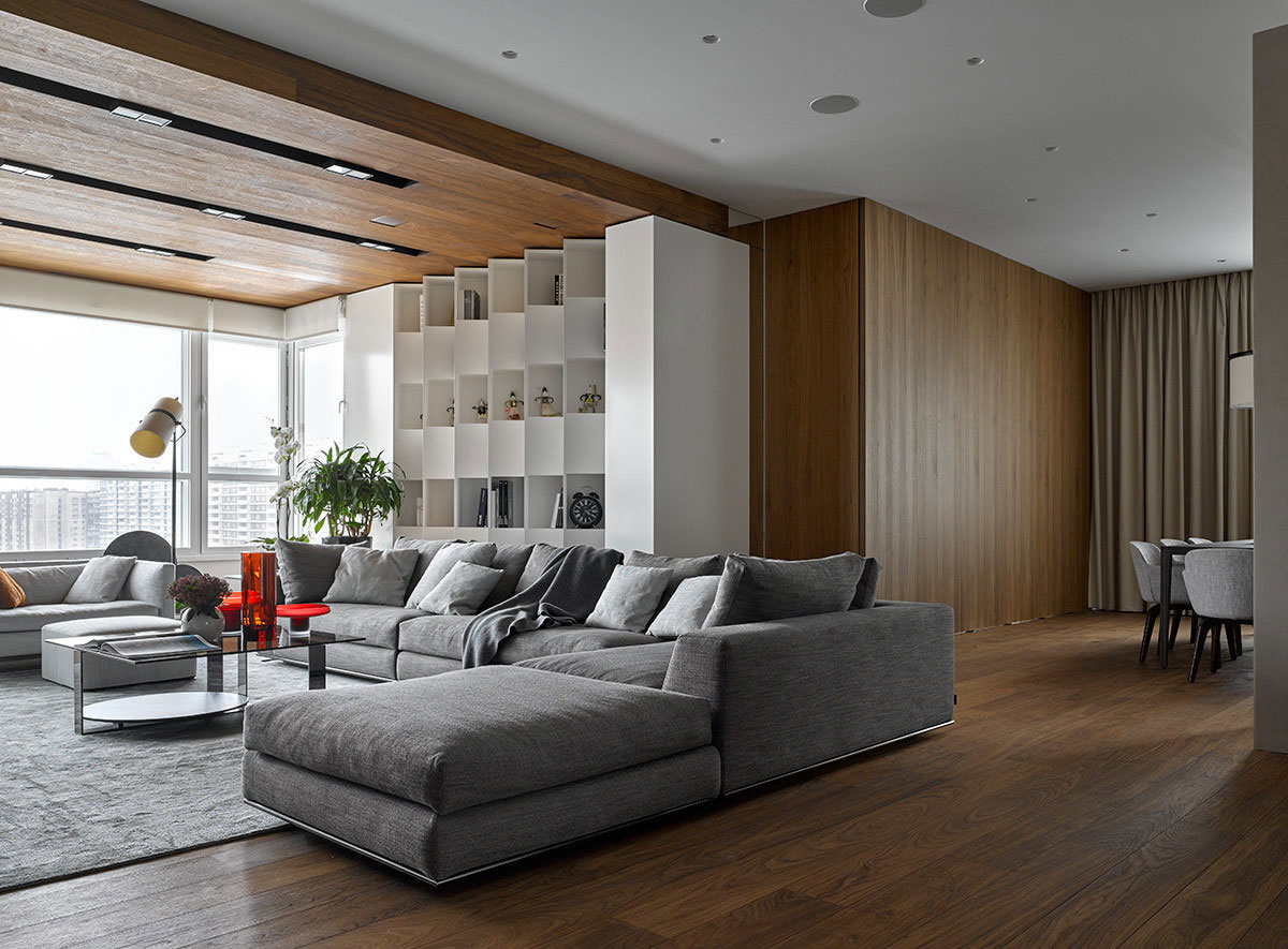 A Spacious Modern Apartment with Panoramic Views of Moscow by Alexandra Fedorova (4)
