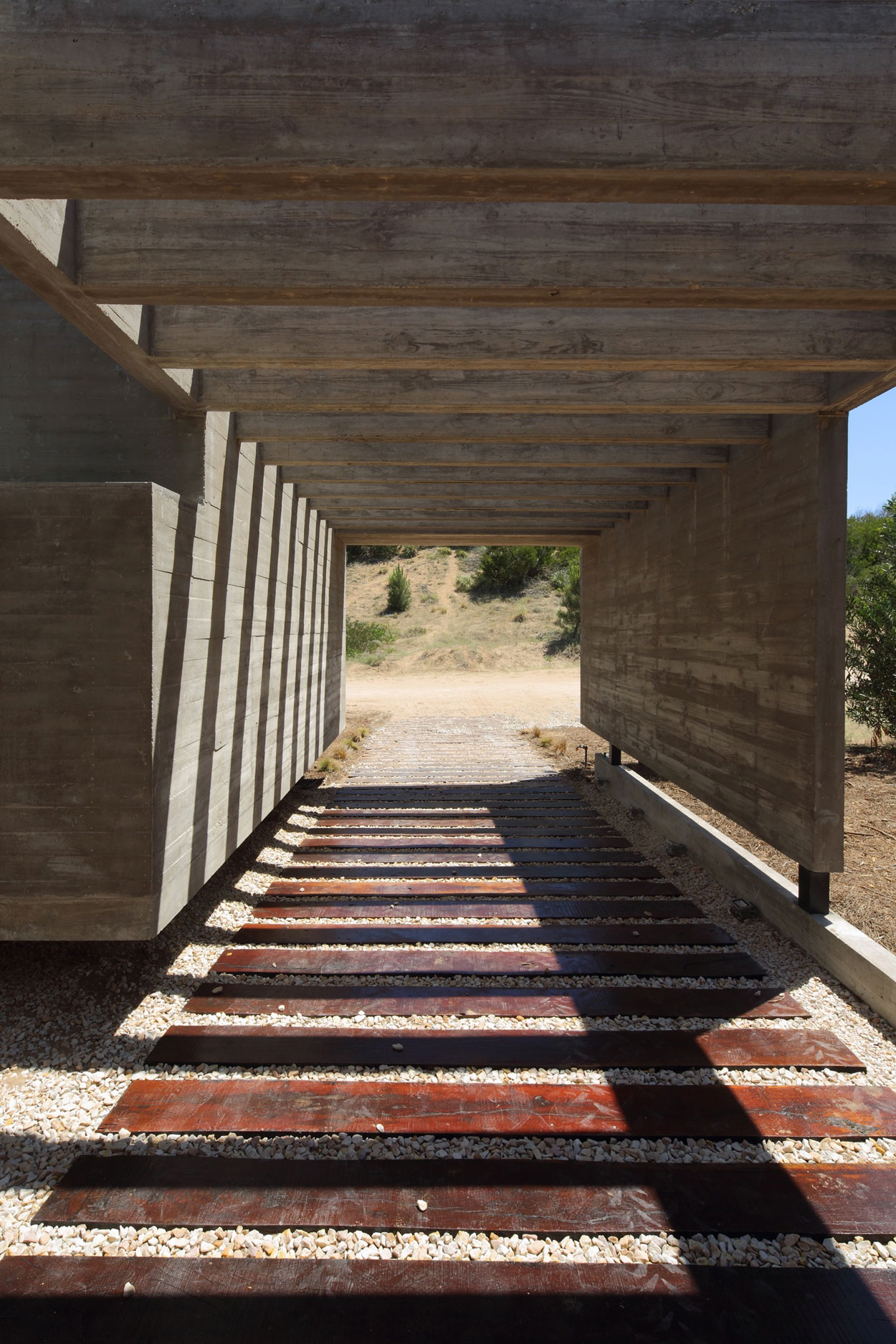 A Stunning Summer House with Concrete Pergola in the Woodland of Pinamar, Argentina by Besonias Almeida Arquitectos (4)
