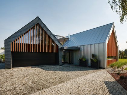 A Stunning and Spacious Two Barns House for a Modern Family in Tychy, Poland by RS + Robert Skitek (5)