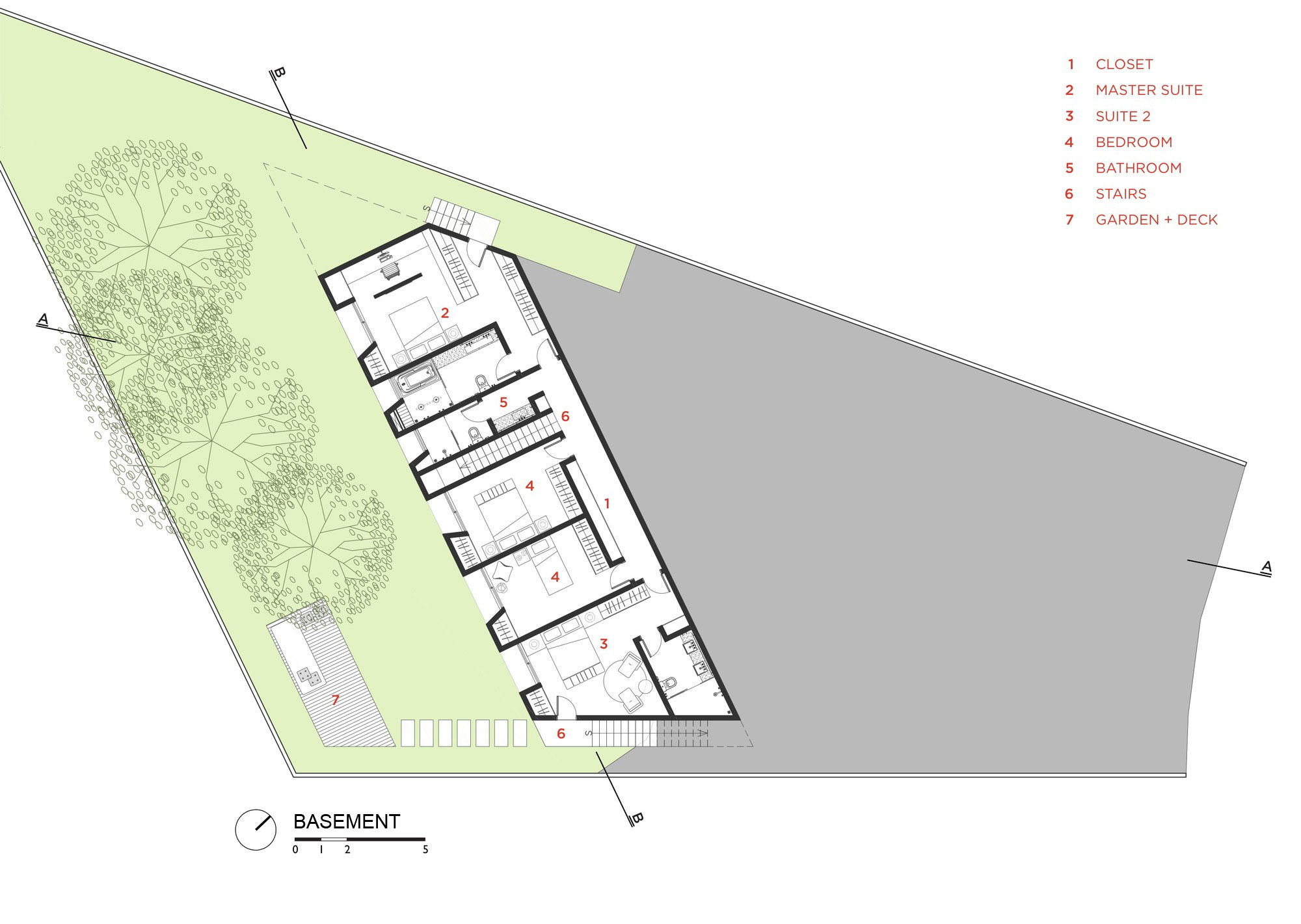 A Stylish Modern Home with Glass Walls and a Central Courtyard in São Paulo by FGMF (25)